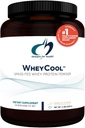 Design til sundhed WheyCool - Græs Fed Whey Protein Powder supplement med 22g Protein, kan støtte atleter, Muskler + energi - Non- GMO + Gluten- Free, Vanilla (30 Servere / 900g)