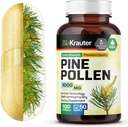 BIO KRAUTER Pine Pollen Powder Capsules 1000 mg - 100 Pine Pollen Capsules til mænd og kvinder Support - Urtetilskud til immunforsvar