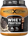 Body Fortress Whey Protein Powder, Cookies N 'Creme, Aspartam Free, 60 G Protein Per Serving, 2 Lbs