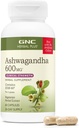 GNC Herbal Plus Ashwagandha 600mg Supplement, Clinical Strength, Vegetarian, Stress Relief Support, 30 Servings