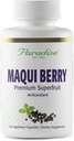 Paradise urter, Organic Maqui Berry Extract, 400 mg, Frisk, Frysetørret koncentrat til Superior Potency, Non- GMO, Vegan, 60 kapsler