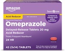 Grundlæggende pleje Omeprazol Forsinket udgivelsestabletter 20 mg, Treats Hyppig Heartburn, Acid Reducer, Heartburn Medicine, 42 Greve (pakning med 1) (Emballage kan variere)