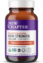 New Chapter Calcium Supplement - Bone Strength Organic Calcium with Magnesium, Vitamin D3+K2, 70+ Trace Minerals for Bone Health, Gluten Free, Easy to Swallow Slim Tablets - 120 Count
