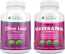 Rent holistiske Olive Leaf Extract 750mg + Resveratrol Complex 1450mg - 300 Veganske kapsler - Lavet i USA
