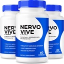 (Pack of 3) NervoVive - Original Nervo Vive Nerve Health Support Formel, Total Nerve Care med naturlige ingredienser til Comfort & Signal Function; NervoVive24 Easy- to- Take Daily Pills (180 kapsler)