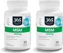 365 af Whole Foods Market, MSM 1000Mg, 90 tabletter (pakke med 2)