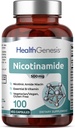 B-3 Nicotinamid 500 mg 100 Vcaps - Nicotinsyre Niacin Natural Flush- Free Vitamin Formel - Understøtter hud celle sundhed