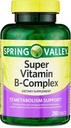 Konvergens Spring Valley Super vitamin B- Complex tabletter Kosttilskud, 250 CountMetabolisme Support * Kosttilskud