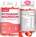 2 Pack Kalium Magnesium Supplement Gummies for voksne børn, Magnesium Glycinate & Kalium Citrate, Plus Multivitamin, Omega-3 & Black Pepper, Ben kramper, Muskel & hjerte sundhed, 120 Tæl
