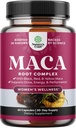 Organic Maca Root Capsules for Women - Potent Herbal supplement med kvindelige enhancing Blend of Red Yellow & Black Maca Root - Non-GMO Certified Vegan og Gluten- Gratis med ingen kunstige farver - 60ct