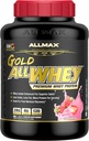 ALLMAX Nutrition - Gold ALLWHEY Protein Powder, Whey Protein Blend for Styrke og Muscle Gains, Post Workout Inddrivelse, Gluten Free, 24 Gram Protein, Jordbær, 5 Pund