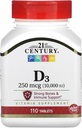 Det 21. århundrede D3 10, 000 Iu tabletter, 110 Greve (27504)