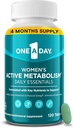 En dag kvinders aktive Metabolisme Daglig Essentiel, Multivitamin for kvinder, Metabolisme Support, Vitaminer for kvinder med alle 8 B-Vitaminer, D-vitamin, Magnesium & mere, 120 Tæl