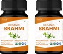 Brahmi 120 tabletter - USDA Organic Bacopa Monnieri supplement - Understøtter fokus, ro og hukommelse - Herbal Nootrop * - pakke af 2