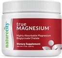 NatureCity TrueMagnesium Highly Absorbable Chelated Magnesium Bisglycinate Powder Drink Mix (60 Servings) - Magnesium Supplement for Sleep and to Support Bone Health & Muscles
