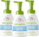 Babyganics Alkohol- Free Skummetræning Hand Sanitizer, Pumpeflaske, Duft fri, 8.45 oz, 3 Pack
