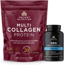 Ancient Nutrition Multi Collagen Protein Powder, Unflavored, 100 Servere + SBO Probiotika, Ultimate, 60 Kapsler