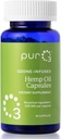 PurO3 Hamp Seed Oil Capsules - Høj potens Pure Ozonated olier til immunforsvar & wellness fordele - Organic Oxygen Infused Supplement - 90 Veggie Softgels