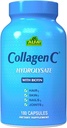 CollagenC - Collagen Hydrolysat Kapsler med biotin af Alfa Vitamin - Anti- Aging Nutritional Supplement for hud, negle & hår foryngelse - Understøtter Bone & Muscle - Made in USA - 180 Kapsler