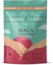 Organic Maca Powder Capsules- 1000 mg per servering, Gelatinized, Non- GMO, 200 Vegan kapsler, sort, rød, og gul peruvian Maca, Energi og Vitality Support.