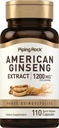 Piping Rock American Ginseng Kapsler: 124; 1200 mg