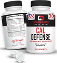 Knoglebuilder supplement - Cal Defense Knoglestyrke Calciumtilskud til kvinder & mænd - Med Calcium med D-vitamin, C, K, Magnesium, Bromelain, & Ipriflavone for stærkere Bones 90 Calciumtabletter