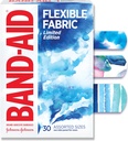 Band- Aid Brand Fleksible Fabric Adhesive Bandages, Komfortabel Fleksibel Beskyttelse & Sårpleje for mindre Cuts & Scrapes, Førstehjælp Bandage med en vand farve Design, Assorterede størrelser, 30 ct