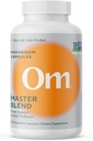 OM Master Blend Mushroom Kapsler - Organic Mushroom Supplement med 10 Mushrooms og Ashwagandha - Support Immunitet, Gut Sundhed & Stress Relief, 168 Greve (56 Tjenester)