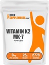 BulkSupplements.com Vitamin K2 Powder - Vitamin K2 MK- 7, som Menaquinon Powder - K2 Vitamin Supplement for Wellness, Gluten Free, 9 mg per servering, 25g (0,88 oz) (Pack of 1)