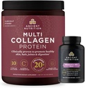Ancient Nutrition kvinders Multivitamin 40 + En gang dagligt, 30 greve + Multi Collagen Protein Powder, Unflavored, 40 Servere