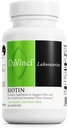 DAVINCI Labs Biotin - Understøtter hud og hår sundhed, intestinal Flora funktion * - Kosttilskud med C-vitamin & calcium som Ca Carbonat - Vegetar - Gluten- Free - 60 kapsler