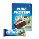 Pure Protein Barer, Høj Protein, Ernæringsrige Snacks til at støtte energi, Lavsukker, Glutenfri, Chokolade Mint Cookie, 1.76oz, 6 Pack