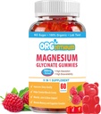 Magnesium Glycinate Gummies 500mg with L-Threonate, Vitamin D, B6, Potassium & CoQ10 | Sugar-Free Complex Formula for Enhanced Sleep Quality | Raspberry Flavor | 60 Count