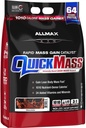 ALLMAX QUICKMASS, Chokolade - 10 LB - Rapid Mass Gain Katalysator - Op til 64 Gram protein per servering - 3: 1 Carb til Protein Ratio - Zero Trans Fat - Op til 70 Servering