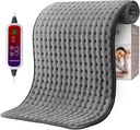 Qfun Ekstra stor opvarmning Pad for Rygsmerter Relief, 19.6 "x39.3" XXL Fast varme Pad Neck og Shoulde elektrisk opvarmning Pad for Periode kramper med 6 varme indstillinger & Auto Shut- Off, Julegaver til mænd