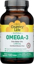 Country Life Omega 3 Fish Oil 1000 Mg, 100 Ct
