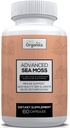 Advanced Sea Moss, Sea Moss avanceret formel, premium Sea Moss supplement, Seaoss piller, Seaoss supplement, Irish Sea Moss Kapsler & Organic Bladerwrack & Burdock, & Black Pepper Extract, Seamoss