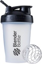 BlenderBottle Classic Shaker Flaske Perfekt til Protein Shakes og Pre Workout, 20-Ounce, Clear / Black