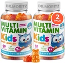 DR. MORITZ Kids Multivitamin Gummies - med Kids Vitamin A D E B6 B12 Zink og mere - Komplet daglig support - Vegetarisk og ikke-GMO, 2 Pack (120 Tæl)