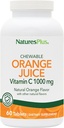 NaturesPlus Orange Juice - 60 Chewable Tablets - 1000mg Vitamin C - High-Potency Immune Support Supplement, Antioxidant - Vegan, Gluten Free - 60 Servings