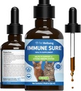 Pet Wellbeing immun Sikker for katte - Understøtter normale immunforsvar, Gut Flora Balance, Andrographs, Echinacea, C-vitamin, Zink - Veterinarian- Formuleret Herbal Supplement 2 fl oz (59 ml)