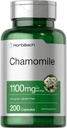 Horbäach Chamomile Flower Extract | 200 Pills | 1100mg Capsules | Non-GMO, Gluten Free Supplement