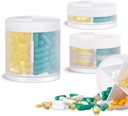 3 Pack Stor kapacitet Pill Organizer og Pill Dispensere sæt i forskellig størrelse