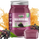 ACEYO (18 OZ) Irish Elderberry Sea Moss Gel Organic Raw Vegan Flavor 102 Vitaminer og mineral Wild Harveed non-GMO immunforsvar Booster Thyroid fordøjelsesstøtte