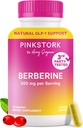 Pink Stork Berberine 500mg - Nature 's GLP-1 Supplement - Daily AMPK Metabolic Activator - 500- 1000 mg Metabolisme + Gut Sundhed for kvinder