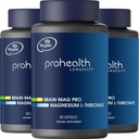 Magnesium L-Threonate Supplement (Magtein), 90 Capsules | Clinically Supported for Brain Health | Optimize Learning, Memory & Focus | 3rd Party Tested (3 Pack)