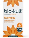 Bio- Kult Gut Health Probiotic Supplement, 14 Stammer, Probiotika til kvinder & mænd, immunforsvar, fordøjelsessygdomme, Shelf- Stable, Non- GMO og Gluten- Free, Kapsler, 30 Greve (pakke med 1)