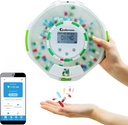 Adamson TimelyMed Smart Pill Dispenser Machine med Alarm + WiFi App Overvågning + 28 dag Medicin Dispenser + Automatic Pill Dispenser til ældre med Alarm & Alloheimer Care + Lock Key + White Green