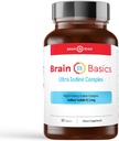 Brain Basics Ultra Jod Complex supplement for thyreoideastøtte, jod og kaliumjodid i én, jod supplement for thyreoidea og hjerne sundhed, 12, 5 mg jod og kaliumjodid - 90 tabletter