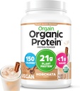 Orgain Organic Vegan Protein Powder, Horchata - 21g Plant Based Protein, 9g Prebiotic Fiber, Low Net Carb, Ingen laktoseingredienser, Ingen tilsat sukker, Non- GMO, For Shakes & Smoothies, 2.03 lb